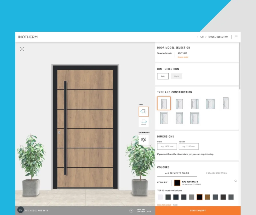 Konfigurator za aluminijska ulazna vrata